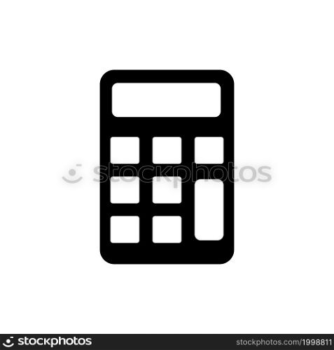 small calculator icon solid style