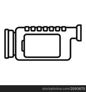 Small camcorder icon outline vector. Video camera. Record movie. Small camcorder icon outline vector. Video camera