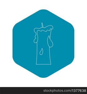 Small candle icon. Outline illustration of small candle vector icon for web. Small candle icon, outline style