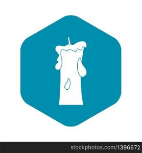 Small candle icon. Simple illustration of small candle vector icon for web. Small candle icon, simple style
