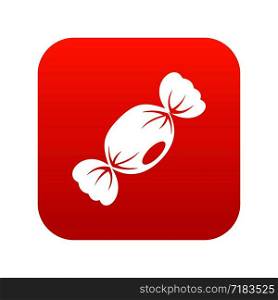 Small candy icon digital red for any design isolated on white vector illustration. Small candy icon digital red