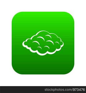 Small cloud icon digital green for any design isolated on white vector illustration. Small cloud icon digital green