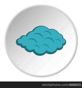 Small cloud icon in flat circle isolated on white background vector illustration for web. Small cloud icon circle