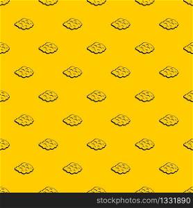 Small cloud pattern seamless vector repeat geometric yellow for any design. Small cloud pattern vector