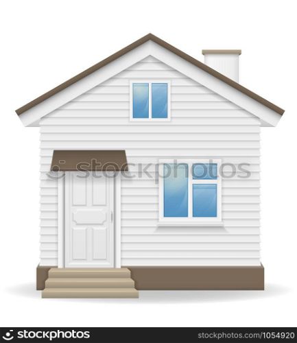 small country house vector illustration isolated on white background