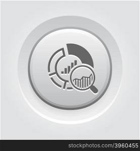 Small Data Icon. Small Data Icon. Business Concept. Grey Button Design