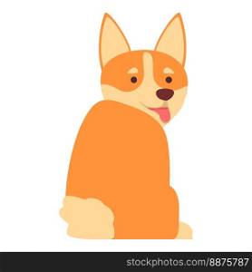 Small dog icon cartoon vector. Cute corgi. Funny pet. Small dog icon cartoon vector. Cute corgi