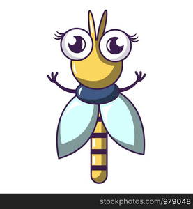 Small dragonfly icon. Cartoon illustration of small dragonfly vector icon for web. Small dragonfly icon, cartoon style