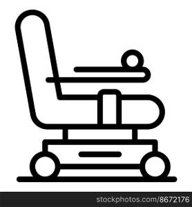 Small electric wheelchair icon outline vector. Scooter chair. Power drive. Small electric wheelchair icon outline vector. Scooter chair