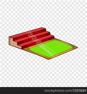 Small football stadium icon in cartoon style isolated on background for any web design . Small football stadium icon, cartoon style