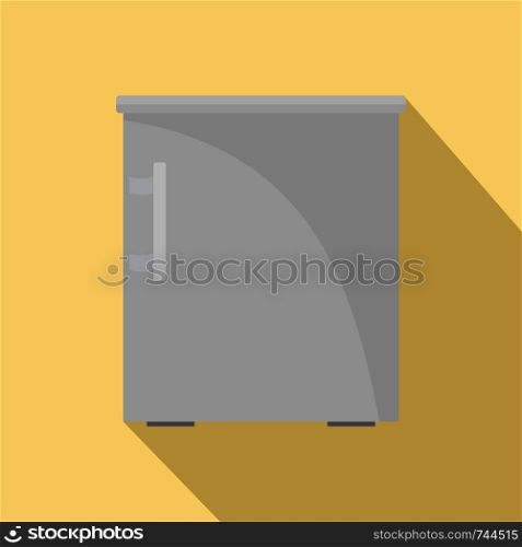 Small fridge icon. Flat illustration of small fridge vector icon for web design. Small fridge icon, flat style