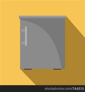 Small fridge icon. Flat illustration of small fridge vector icon for web design. Small fridge icon, flat style