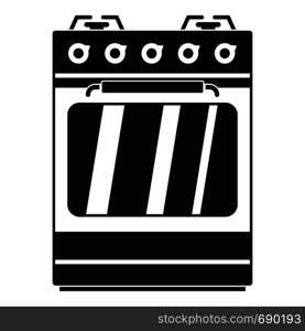 Small gas oven icon. Simple illustration of small gas oven vector icon for web. Small gas oven icon, simple style