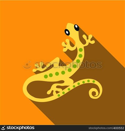 Small gecko icon. Flat illustration of small gecko vector icon for web. Small gecko icon, flat style