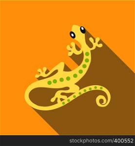 Small gecko icon. Flat illustration of small gecko vector icon for web. Small gecko icon, flat style