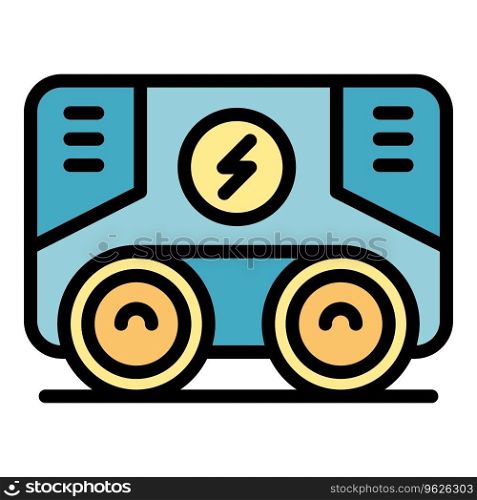 Small generator icon outline vector. Power energy. Motor backup color flat. Small generator icon vector flat