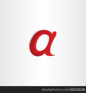 small letter a vector symbol design