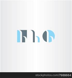 small letter h logo set vector icon element