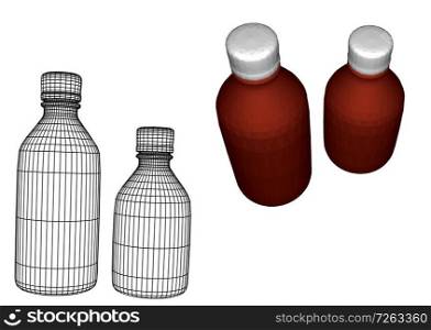 small medical bottles