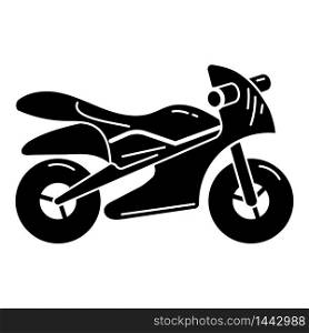 Small motorbike icon. Simple illustration of small motorbike vector icon for web design isolated on white background. Small motorbike icon, simple style