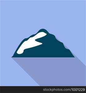 Small mountain icon. Flat illustration of small mountain vector icon for web design. Small mountain icon, flat style