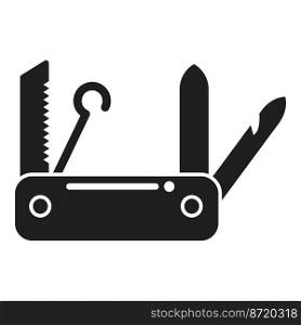 Small multitool icon simple vector. Army knife. Camping metal. Small multitool icon simple vector. Army knife