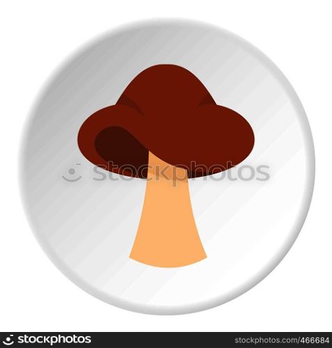 Small mushroom icon in flat circle isolated on white background vector illustration for web. Small mushroom icon circle