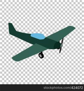 Small plane isometric icon 3d on a transparent background vector illustration. Small plane isometric icon