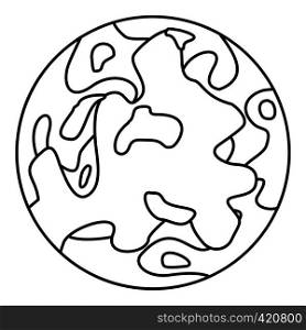 Small planet icon. Outline illustration of small planet vector icon for web. Small planet icon, outline style
