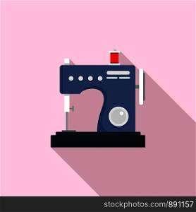 Small sew machine icon. Flat illustration of small sew machine vector icon for web design. Small sew machine icon, flat style