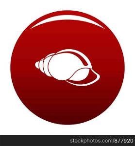 Small shell icon. Simple illustration of small shell vector icon for any design red. Small shell icon vector red