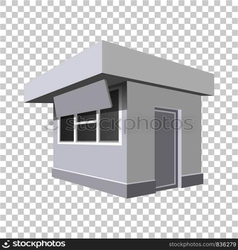 Small shop mockup. Realistic illustration of small shop vector mockup for on transparent background. Small shop mockup, realistic style
