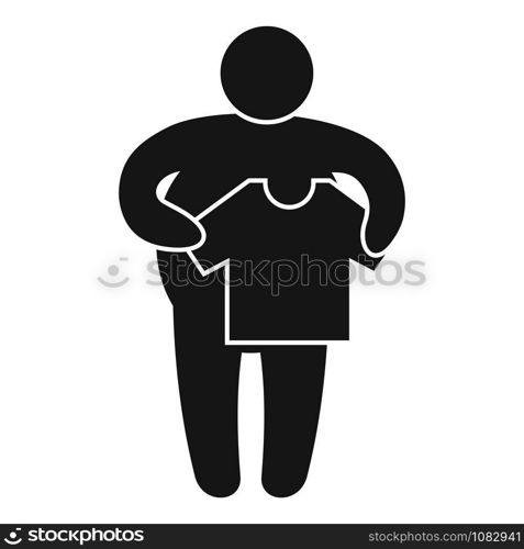 Small size clothes icon. Simple illustration of small size clothes vector icon for web design isolated on white background. Small size clothes icon, simple style