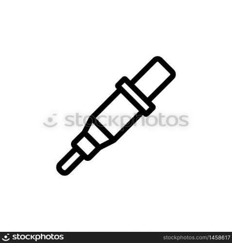 small soldering iron for welding icon vector. small soldering iron for welding sign. isolated contour symbol illustration. small soldering iron for welding icon vector outline illustration