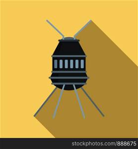 Small space capsule icon. Flat illustration of small space capsule vector icon for web design. Small space capsule icon, flat style