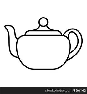 Small teapot icon. Outline illustration of small teapot vector icon for web. Small teapot icon, outline style