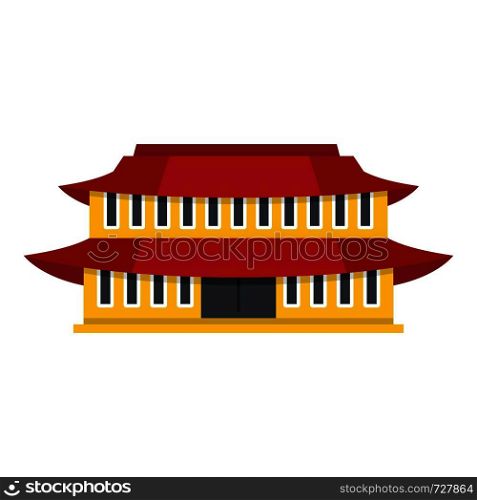Small temple icon. Flat illustration of small temple vector icon for web. Small temple icon, flat style