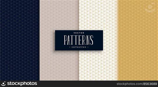 small triangles geometric patterns set in premium colors