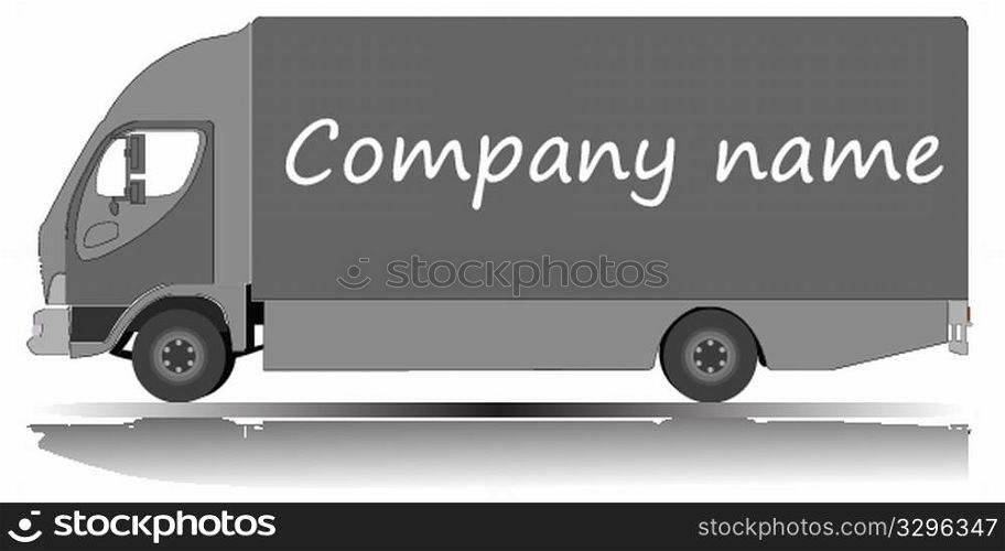 small truck design, vector art illustration