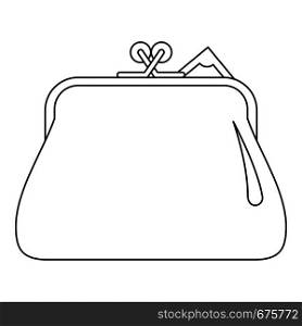 Small wallet icon. Outline illustration of small wallet vector icon for web. Small wallet icon, outline style.
