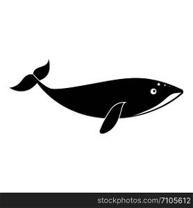 Small whale icon. Simple illustration of small whale vector icon for web design isolated on white background. Small whale icon, simple style