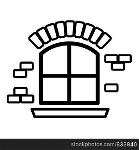 Small window frame icon. Simple illustration of small window frame vector icon for web. Small window frame icon, simple black style