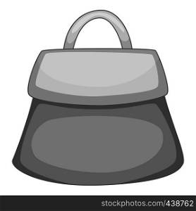 Small woman bag icon in monochrome style isolated on white background vector illustration. Small woman bag icon monochrome