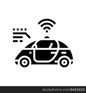 smart auto self vehicle glyph icon vector. smart auto self vehicle sign. isolated symbol illustration. smart auto self vehicle glyph icon vector illustration