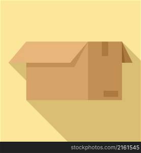 Smart box icon flat vector. Crate box. Delivery cardboard. Smart box icon flat vector. Crate box