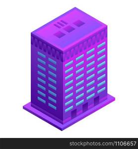 Smart building icon. Isometric of smart building vector icon for web design isolated on white background. Smart building icon, isometric style