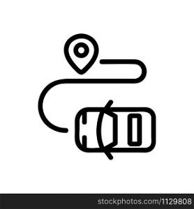 Smart car icon vector. A thin line sign. Isolated contour symbol illustration. Smart car icon vector. Isolated contour symbol illustration