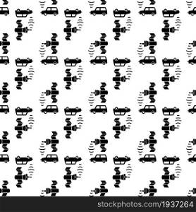Smart car satellite connection pattern seamless background texture repeat wallpaper geometric vector. Smart car satellite connection pattern seamless vector