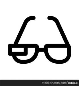 smart computer glasses, icon on isolated background