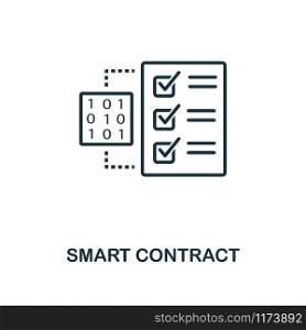 Smart Contract icon. Monochrome style design from crypto currency collection. UI. Pixel perfect simple pictogram smart contract icon. Web design, apps, software, print usage.. Smart Contract icon. Monochrome style design from crypto currency icon collection. UI. Pixel perfect simple pictogram smart contract icon. Web design, apps, software, print usage.
